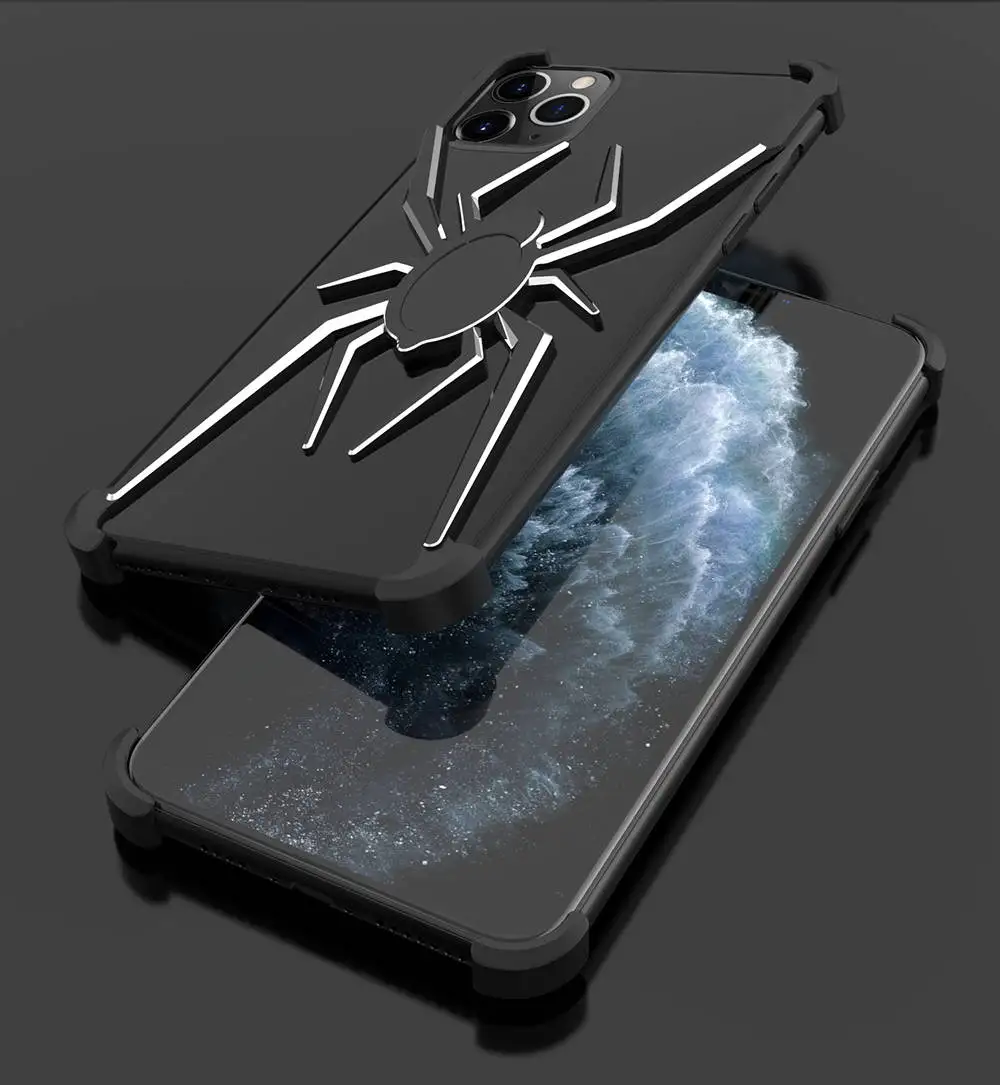 Роскошный паук Алюминиевый металлический бампер для Apple iPhone 11 Pro MAX XS XR X 7 8 Plus чехол