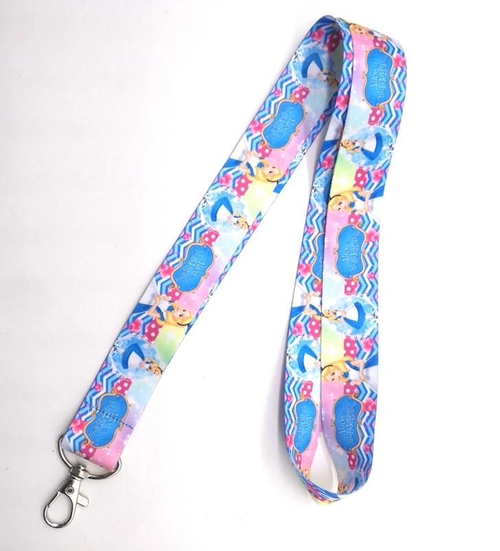 

10pcs/20pcs/30pcs/50pcs Alice princess Neck Strap Lanyard Mobile Phone Key Chain ID Badge Key Chains P830