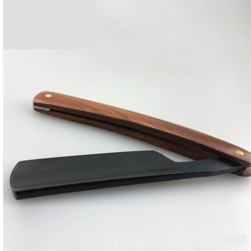 Red Sour Skill Wooden Handle Razor Hairdressing Knife Retro Razor Hair Knife Repair Face Knife G1106