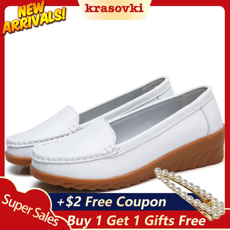 

Krasovki Single Shoes Women Spring Autumn Dropshipping Wedges Casual Flat Bottom Soft Bottom Slip on Loafers Women Shoes