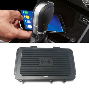 

10W car QI wireless charger fast charging plate accessories for VW T-ROC Teramont Phideon 2016 2017 2018 for Jetta MK7 2019