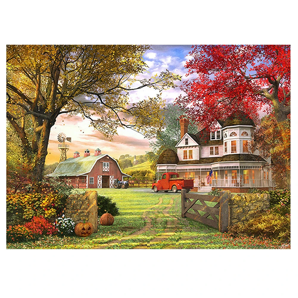 

50x40cm Diamond Painting Kit Living Room Point Pen Dot Crafts DIY Landscape Restaurant Wall Art Cafe 5D Home Decor Adults Kids