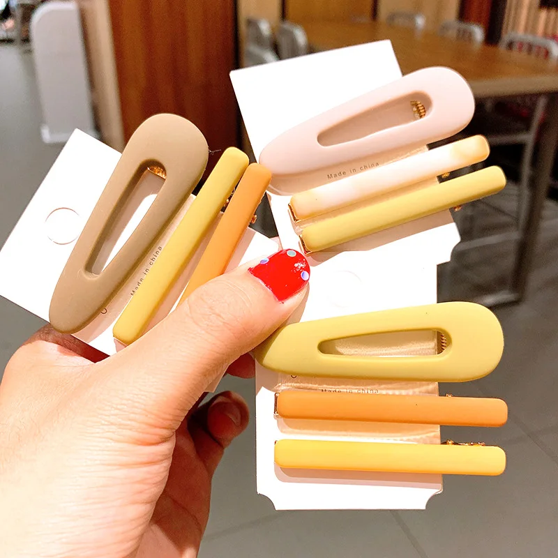 3Pcs/Set Solid Color INS Hot Side Clips Girlish Temperament Knot Hairpin Headdress Wild Card Issuance Clip headdress |