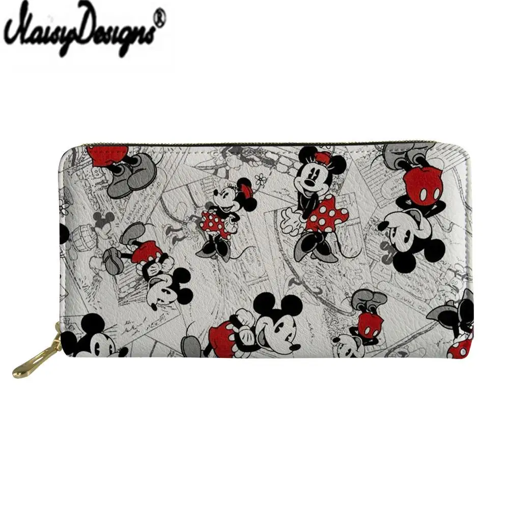 Pаспродажа 2019 бесшумный дизайнерский кожаный кошелек с принтом мыши для женщин, трендовая модная женская Кредитная Сумка держатель для карт, сумочка д...