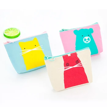 

Women Small Wallets Mini Credit Card Holder Storage Bag Zipper Key Case Coin Purse Girls Cute Canvas Coin Pouch Portable Wallet