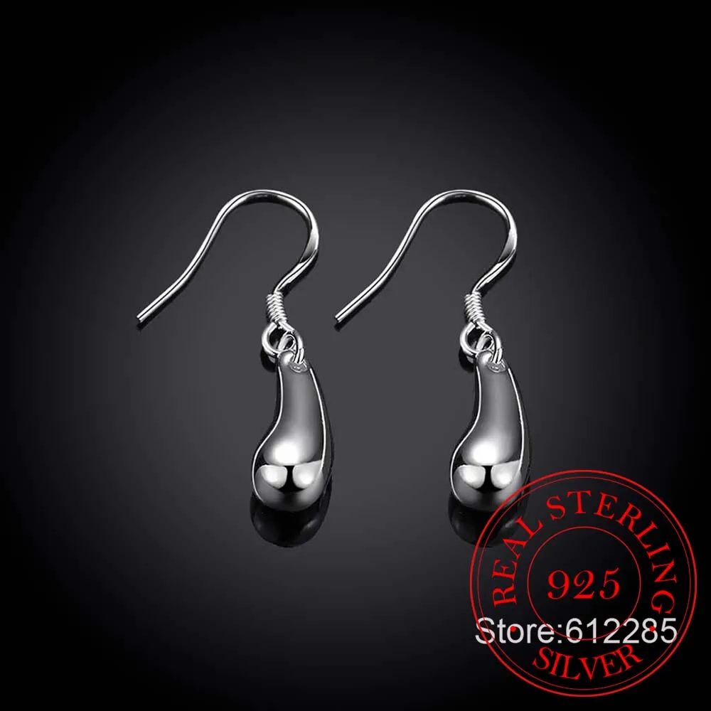 Серьги из серебра 925 пробы свадебные ювелирные аксессуары модные гладкие