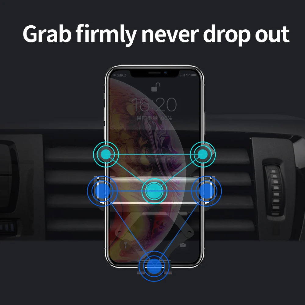 Автомобильный держатель Meeker Gravity для iPhone 11 Pro MAX, автомобильный держатель на вентиляционное отверстие, держатель для мобильного телефона, gps подставка для iPhone XS MAX Xiaomi