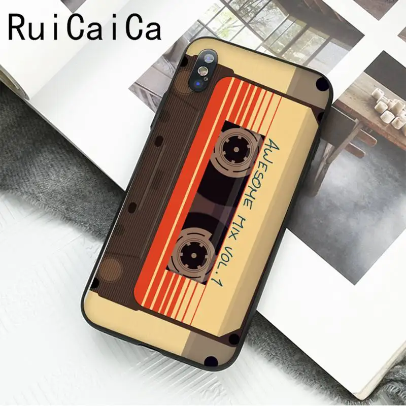 Винтажная магнитная лента RuiCaiCa кассета чехол для телефона iPhone 12 8 7 6 6S Plus X XS MAX 5 5S SE