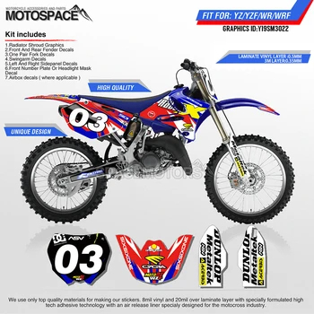 

Motospace Custom Motorcycle 3M Stickers Skin Decals Kit For YAMAHA 2002-2014 YZ125 YZ250