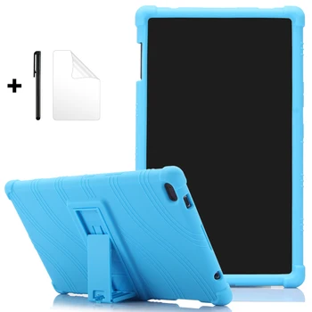 

Case for Lenovo Tab 4 10 Plus 10.1 Tab 4 8 Yoga Tab 5 10.1 YT-X705F Kids Case Soft Silicone Shockproof Cover with Kickstand Case