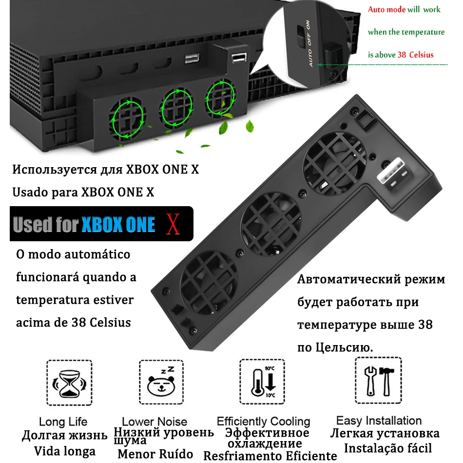 Cooling Fan Cooler Control for X Box Xbox One X Console Controller USB Gadget DC 5V Ventilator Refrigerator Ventilador Fanar Fan