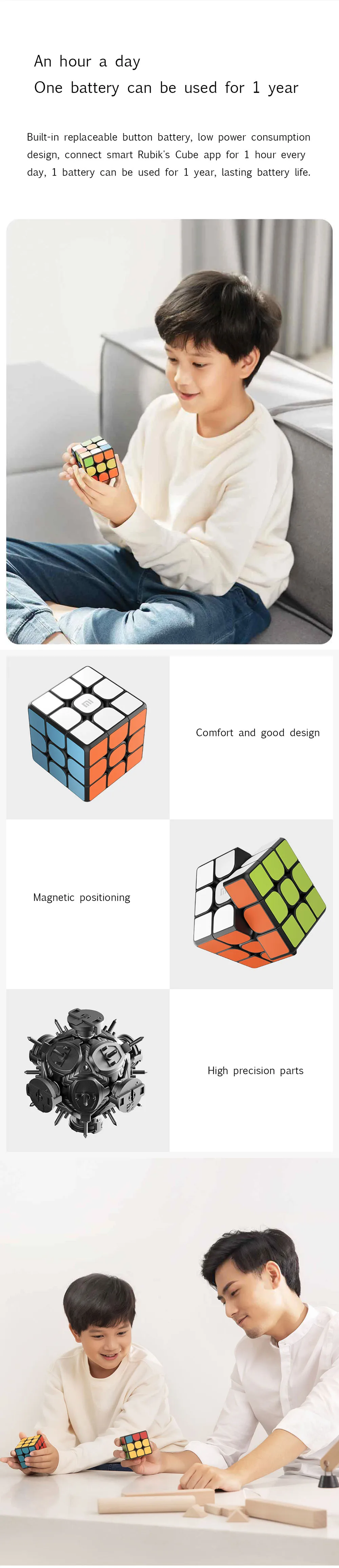 XIAOMI, Bluetooth магический куб, умный шлюз, связь 3x3x3, квадратный Магнитный куб, головоломка, научное образование, игрушка, подарок для детей