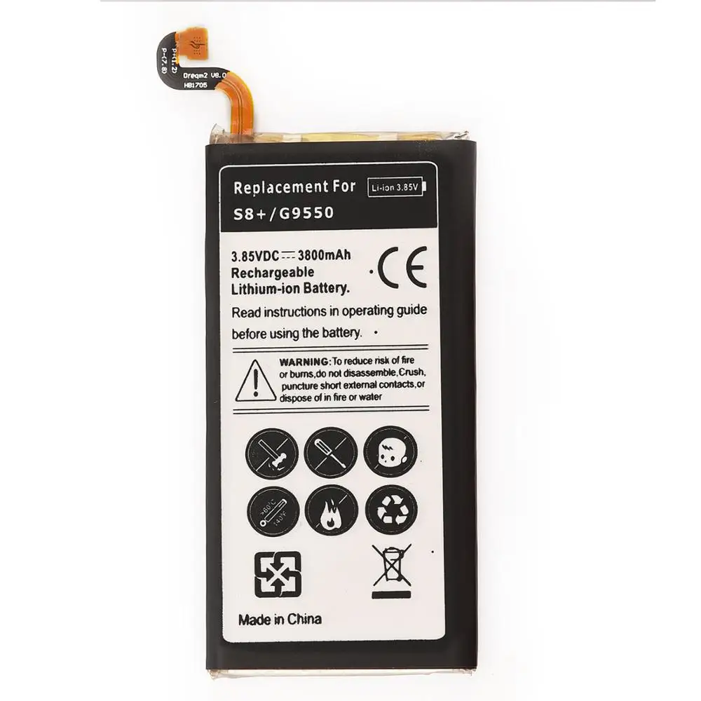 Аккумулятор для Samsung S8 Plus 3800 мАч фотоаккумулятор Galaxy G9550 G955F G955A G955T G955S G955P |