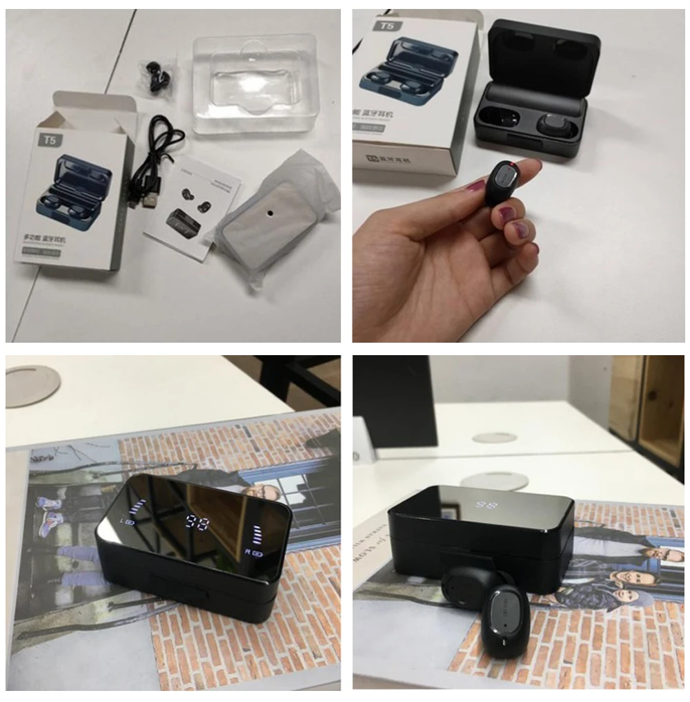 Metalbay Bluetooth наушники 3500 мАч зеркальный дизайн TWS 5 0 мини в ухо HD звонки гарнитуры