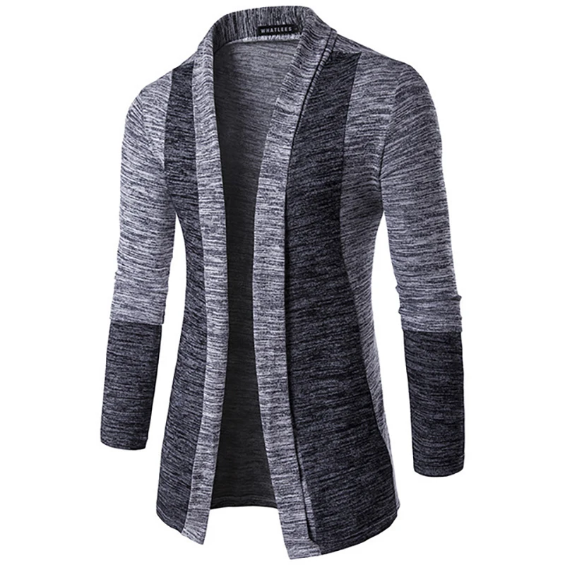 As The Picture Shows Outwear Men's Woolen Coat Fashion Business Casual Jacket Men's Youth Long Double Breasted Slim Coat Woolen Top Trench Cardigan - Цвет: As The Picture Shows