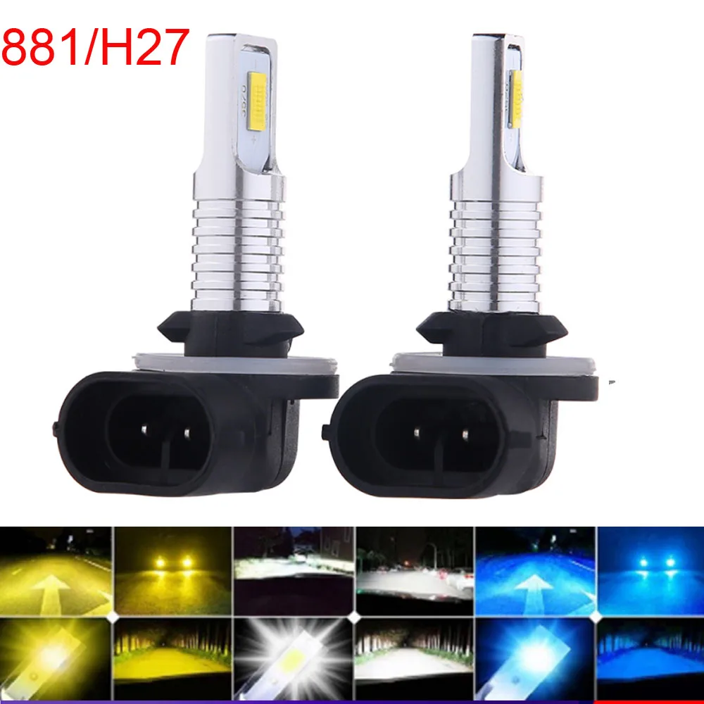 

2pcs 881 H7 H4 H11 H1 H3 Led Bulbs Fog Lights for Cars Led Fog Driving Lamp High Lights Car Light Sourse 6000K White H27W H27