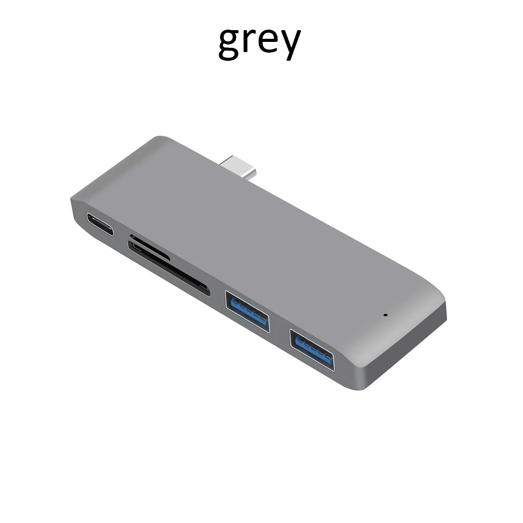 5 в 1 концентратор USB Type C с USB-C питанием 2 USB 3,0 порта и SD/Micro SD TF кард-ридер для MacBook Air Pro USB 3,1 концентратор