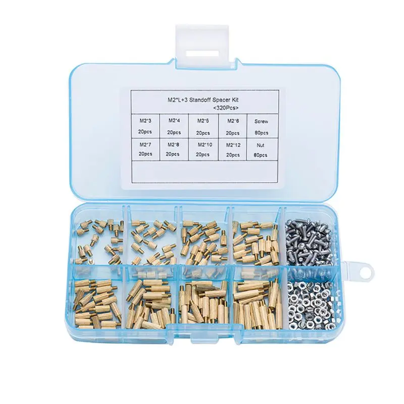 320 шт./компл. M2* L+ 3 мм латунь одна осветительная головка, интервал винты видеонаблюдения камер