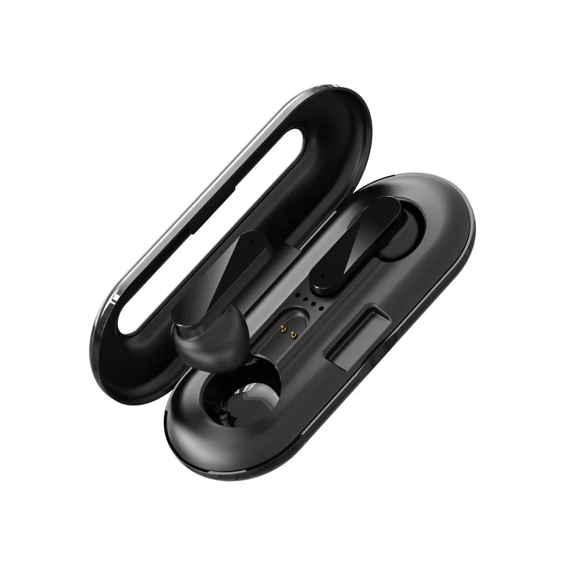 Free shippingBluetooth earphone wireless In ear Mini earphone Portable charging box Hollow shell design Fingerprint touch sensor