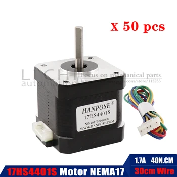 

50PCS 17HS4401S 42X40mm 4-lead 1.7A 40n.cm Nema 17 Stepper Motor Nema17 for 3D printer CNC XYZ