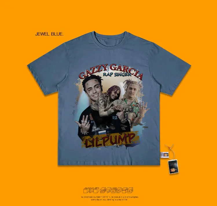 Hip-hop Rap Singer Lilpump Rapper Hiphop Hip-hop Basics Short Sleeve Rock Wind Neutral A T-shirt
