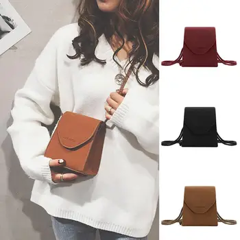 

Hot Vintage Matte Faux Leather Small Women Messenger Bag Rope Strap Crossbody Pouch