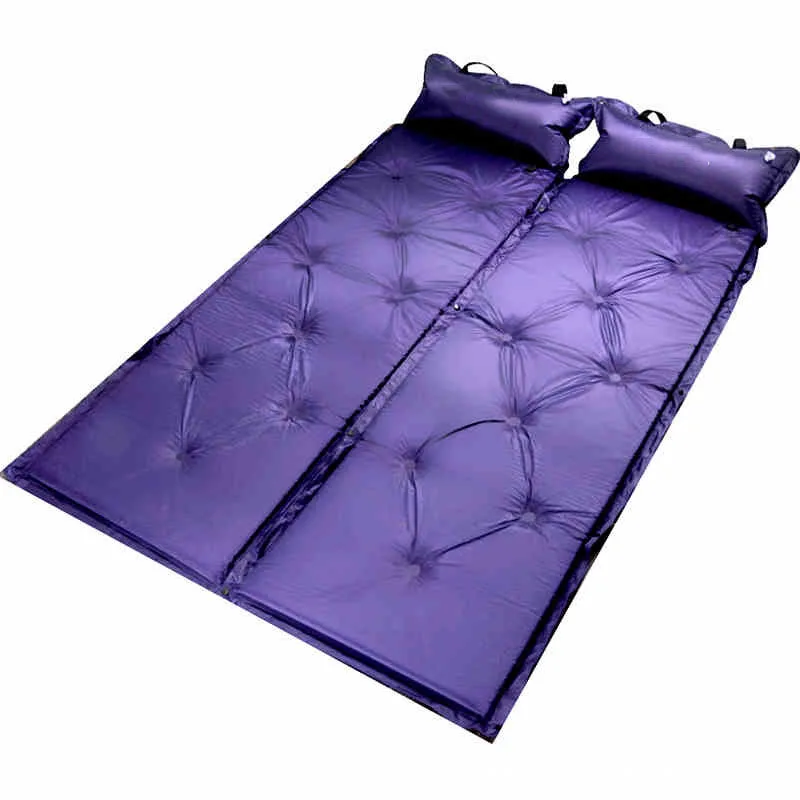 Напольный Кемпинг одиночный спальный коврик Можно прошить двойной надувной кровать влагоковрик поставки Автоматическая надувная подушка