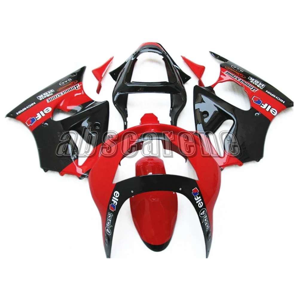 Мотоцикл полный обтекатель комплект для Kawasaki ZX6R ZX-6R 1998 1999 98 99 ABS Пластиковые обтекатели эльф блеск набор черно-красных корпусных деталей