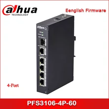 Dahua PoE коммутатор PFS3106-4P-60 4-Порты и разъёмы коммутатор питания через ethernet(неуправляемый