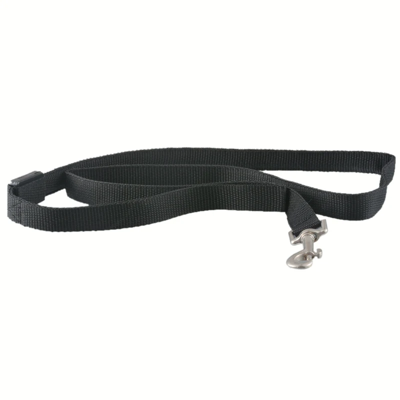 Black Dog Leash With Night LED Solid Nylon Dog Collar Adjustable Lead RopeNet Leashes Pet Dog Accessories - Color: Black