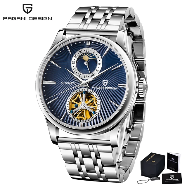 PAGANI DESIGN Top Marke Herrenuhr Mode Tourbillon Automatik Mechanische Uhr Herren Edelstahl Wasserdichte Uhr Relogio Masculino 