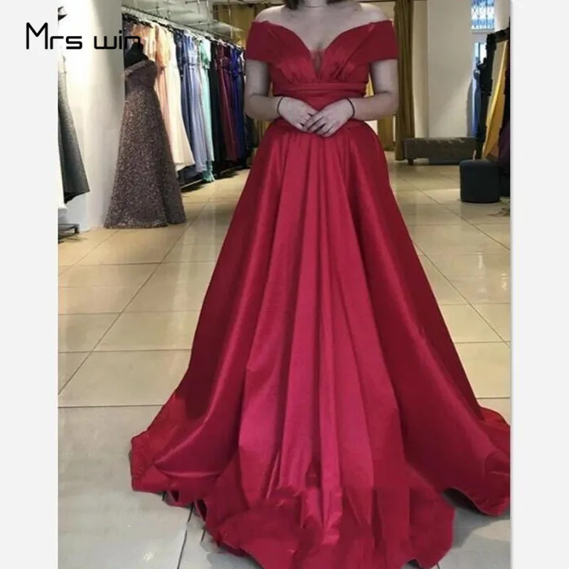 Mrs win Вечернее Платье бордовое вечернее с вырезом Лодочка платья открытыми