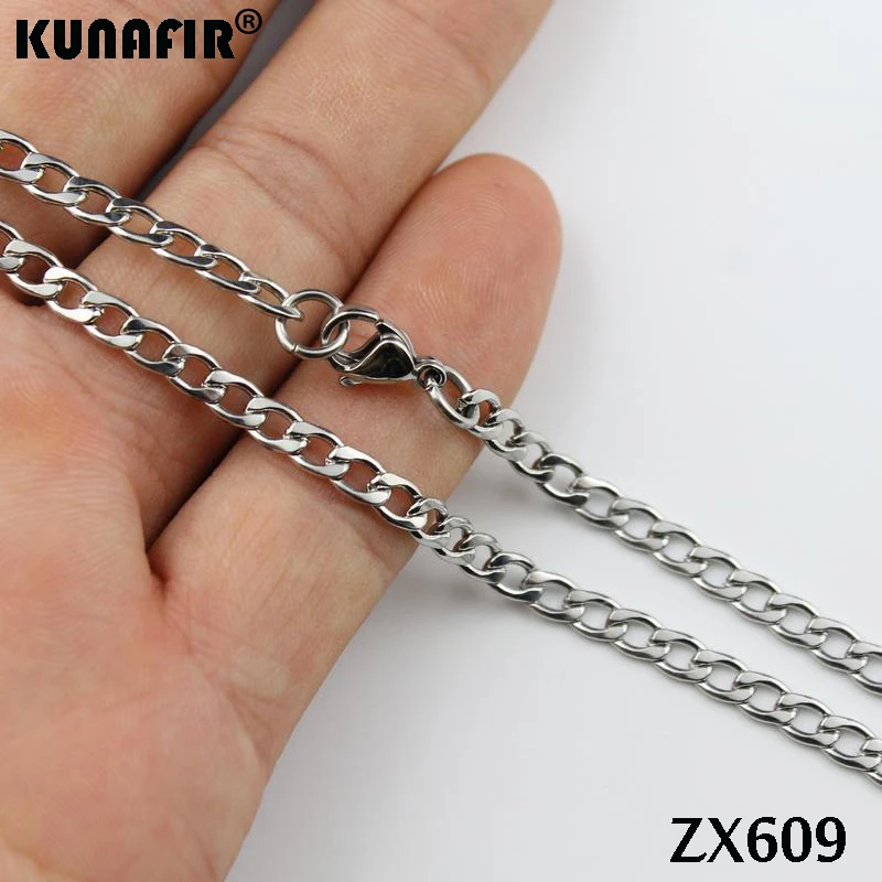 ZX609 (3.9mm) Cuba цепь из нержавеющей стали ожерелье 3 мм-15 мм NK Figaro цепочка модные ювелирные изделия Мужская цепочка на шею 5 шт-100 шт - Окраска металла: ZX609 (3.9mm)