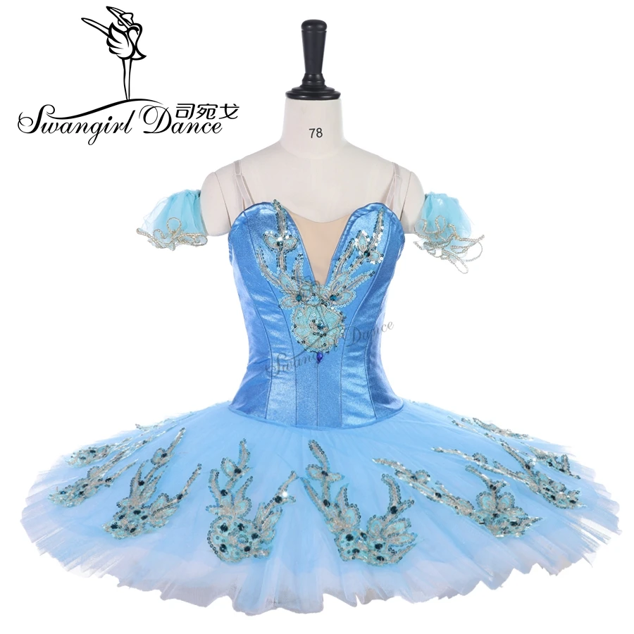 Adult classical ballet tutu blue pancake platter tutu costume performance competition professional tutus ballerina dress BT9142