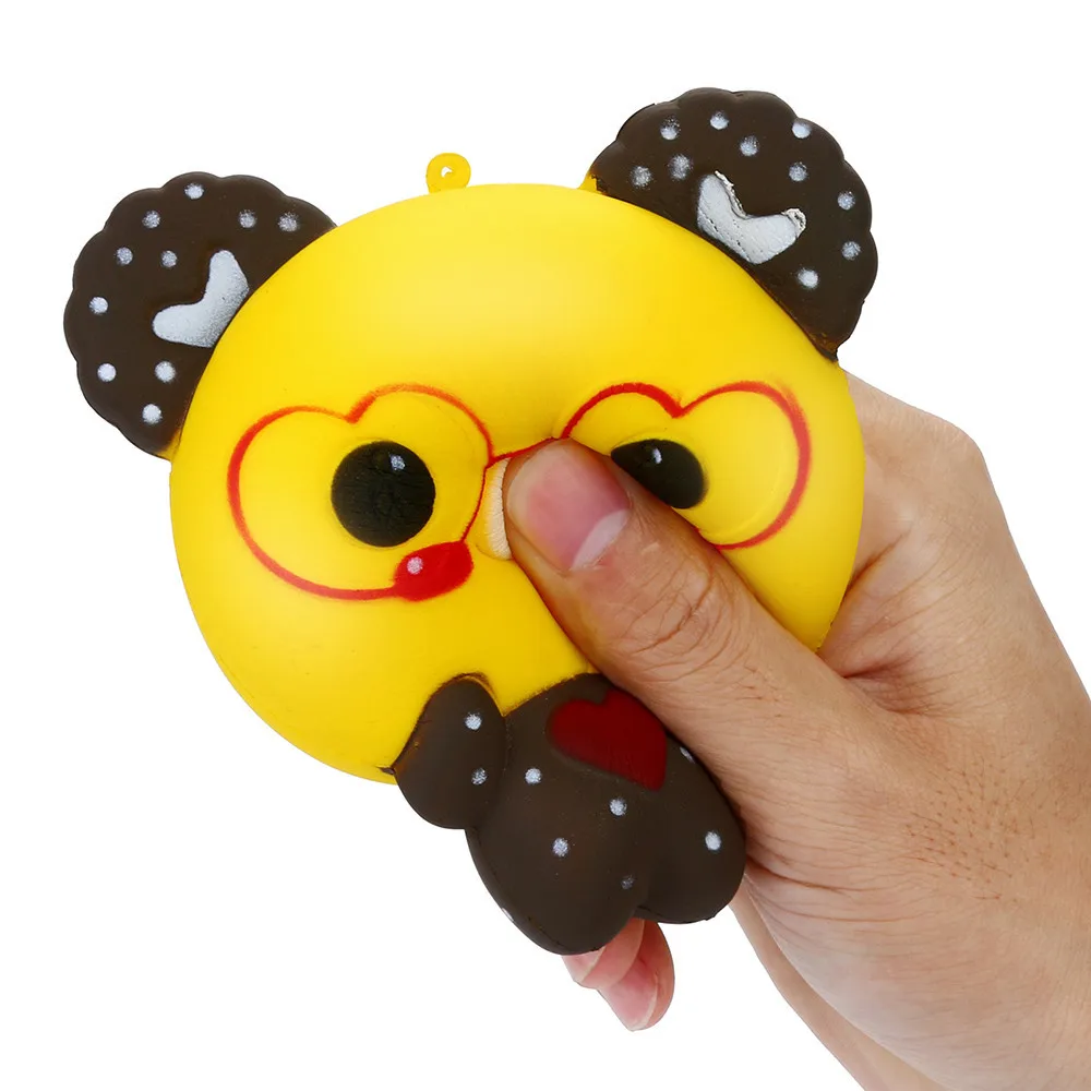 Cartoon Glasses Bear Squishies Slow Rising Squeeze Toys Stress Reliever Toy antistress novelty Fun Toys Gift for Children #A