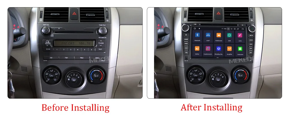 Clearance MEKEDE Android9.0 4G RAM 64G ROM HD screen 1024*600 Car DVD For toyota corolla 2006-2011 with WIFI 4G radio RDS ipod 7