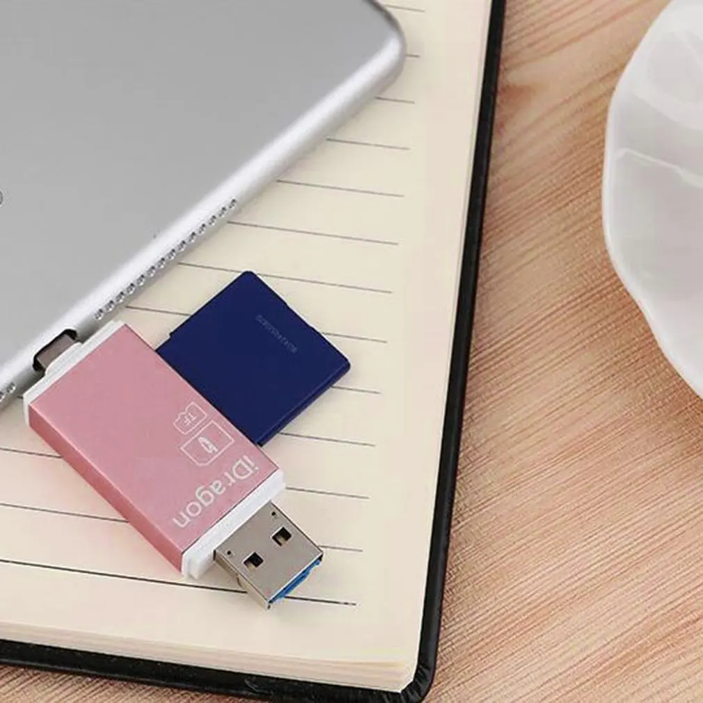 Mini Card Reader 3 In 1 TF Secure Digital Memory Card OTG Card Reader Expansion Card Portable For IOS For Android Computer