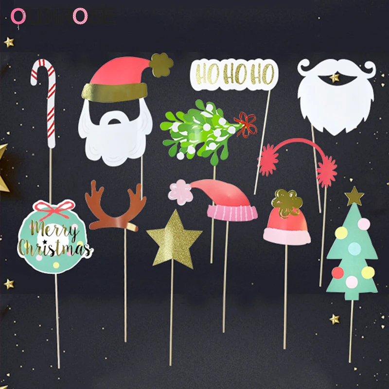 DIY Merry Christmas для взрослых реквизит фотографий Рождественская шляпа носок лося