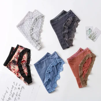 

Seamless Panties For Women Lace Lingerie Briefs Female Cotton Breathable Underpants Mid Waist Soft Invisible Women's Underwear