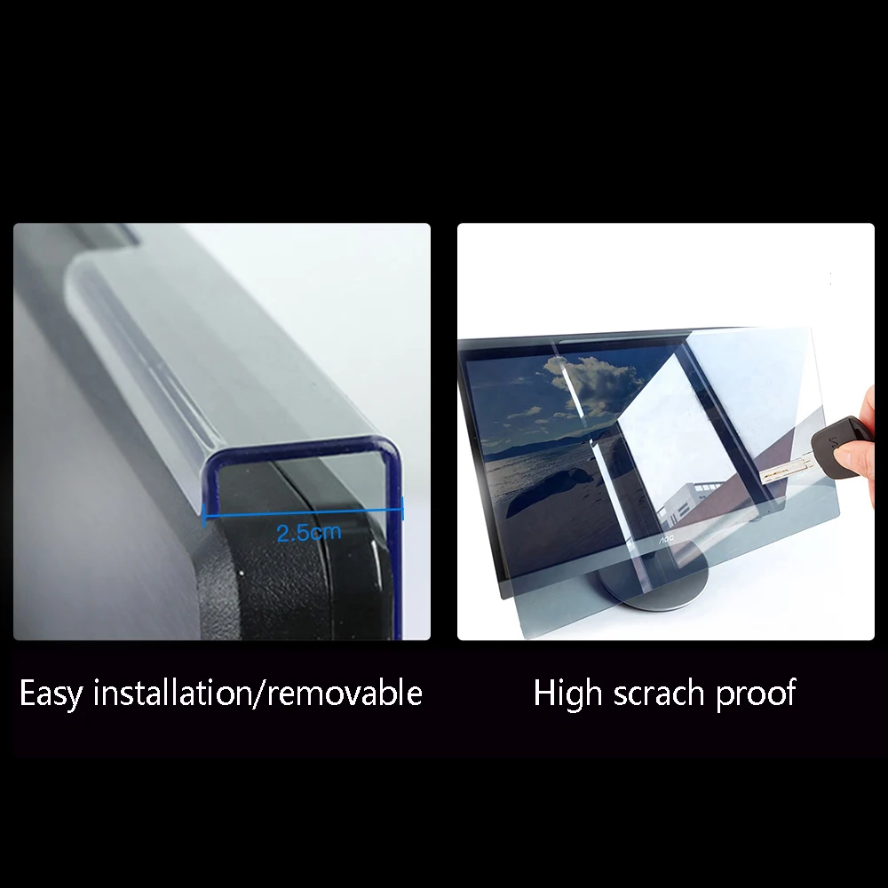 Filtro de Luz Azul Antirreflexo de 21.5 Polegadas Protetor para pc e Computador Protege os Olhos contra Danos da Luz Azul de 491 mm x 288 mm Filtros e protetores de tela - Imagem 6