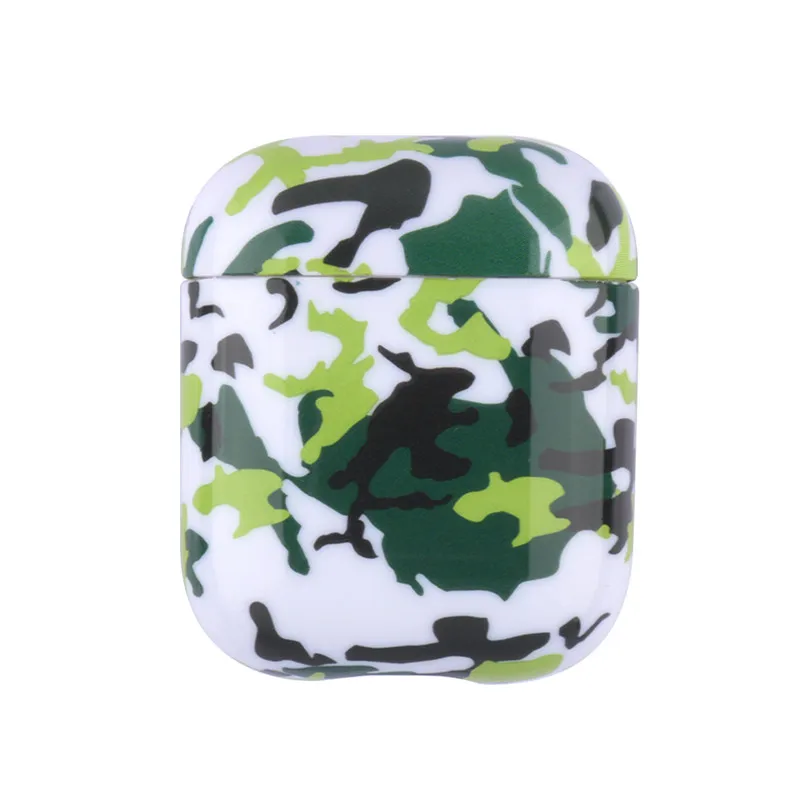 Camo-Green Чехол для Airpods милый Футляр для наушников Funda Irpods Камуфляжный армейский окрашенный Жесткий Чехол для Airpods 2 поколения - Цвет: Camo-Green
