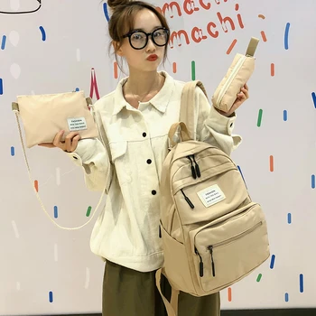 

3 set School Bags for Teenage Girls Kids Children Student Backpack Travel Teen Shoulder Bag Child Schoolbag New Women backpack