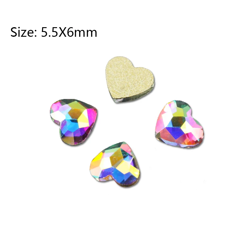 Heart Кристалл AB причудливый дизайн ногтей RhinestonesDIY художественное оформление ногтей и рукоделия - Цвет: Heart