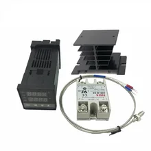 REX-C100 Digital PID Temperature Controller Thermostat Relay/SSR Output 1300C K Type Thermocouple Probe Sensor Radiator SSR40DA REX-C100 Digital PID Temperature Controller Thermostat Relay/SSR Output 1300C K Type Thermocouple Probe Sensor Radiator SSR40DA