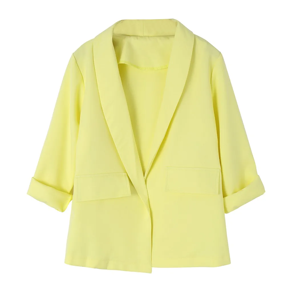 Новинка, женские деловые костюмы размера плюс, зима-осень, женские блейзеры, короткие приталенные блейзеры с длинным рукавом, женский костюм