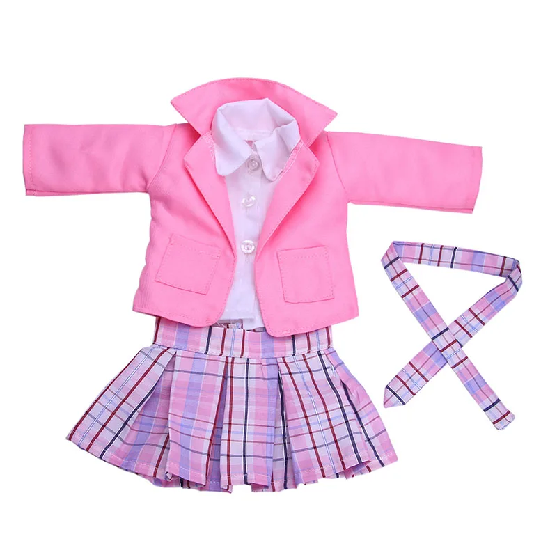 Doll Clothes Dsiney Elsa Dress Kitty Pajamas Uniform Shoes Fit 18 Inch American of Girl&43 CM Reborn Baby New Born Doll Girl Toy 3