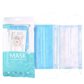 

10Pcs Anti Dust Oneuse Face Mask Masque 3 Layer Filter Dustproof Mouth Masks For Face Safety Anti Dust Mask Maske Facemask