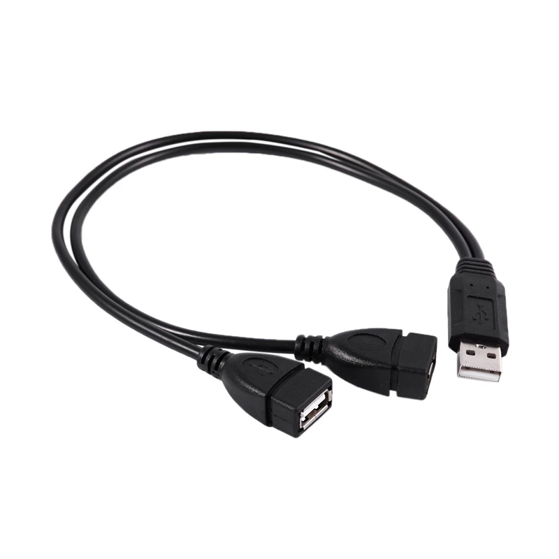 USB 2,0 A папа-2 двойной USB гнездовой разъем Y разветвитель концентратор Шнур питания Кабель-адаптер