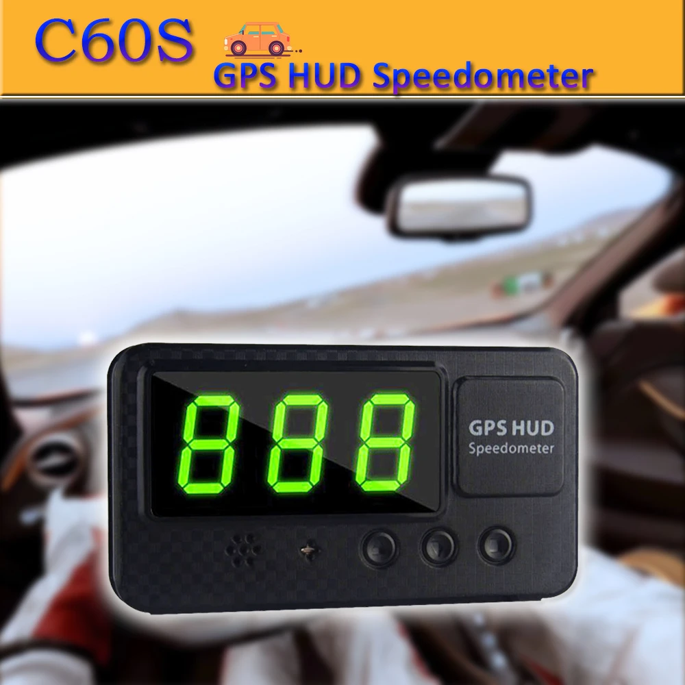 Gps Спидометр C60S Head-up дисплей автомобиля км/ч или MPH для универсального автомобиля дисплей превышения скорости сигнализации с пластиковым браслетом