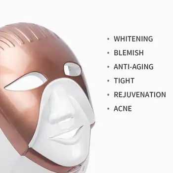 

Rechargeable 8 Colors Led Facial Mask For Skin Care Facial Neck Care Integration Egypt Style LED Face Mask Treatment Mask